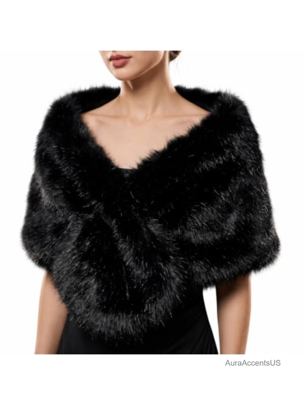 Faux Fur Shawl Scarf 64 Inch Long Women's Winter Wrap